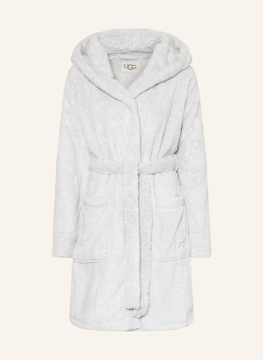 UGG Women’s bathrobe AARTI SPARKLE with hood , Color: LIGHT GRAY (Image 1)