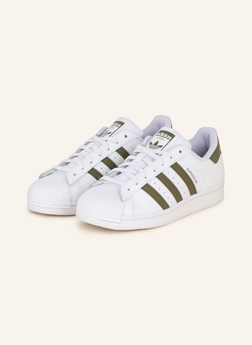 adidas Originals Sneakers SUPERSTAR, Color: WHITE/ KHAKI (Image 1)