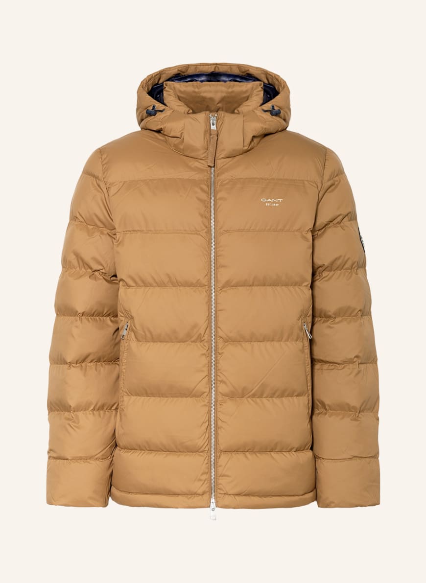 GANT Quilted jacket ACTIVE CLOUD with detachable hood , Color: CAMEL (Image 1)