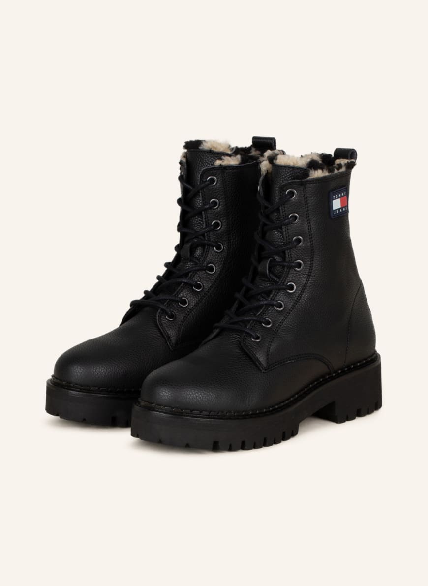 TOMMY JEANS Lace-up boots, Color: BLACK (Image 1)
