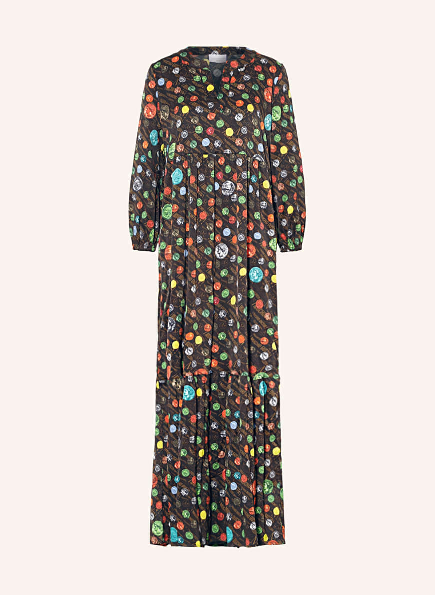 MUCHO GUSTO Kleid SAN RAFAEL, Farbe: KHAKI/ GELB/ ROT (Bild 1)