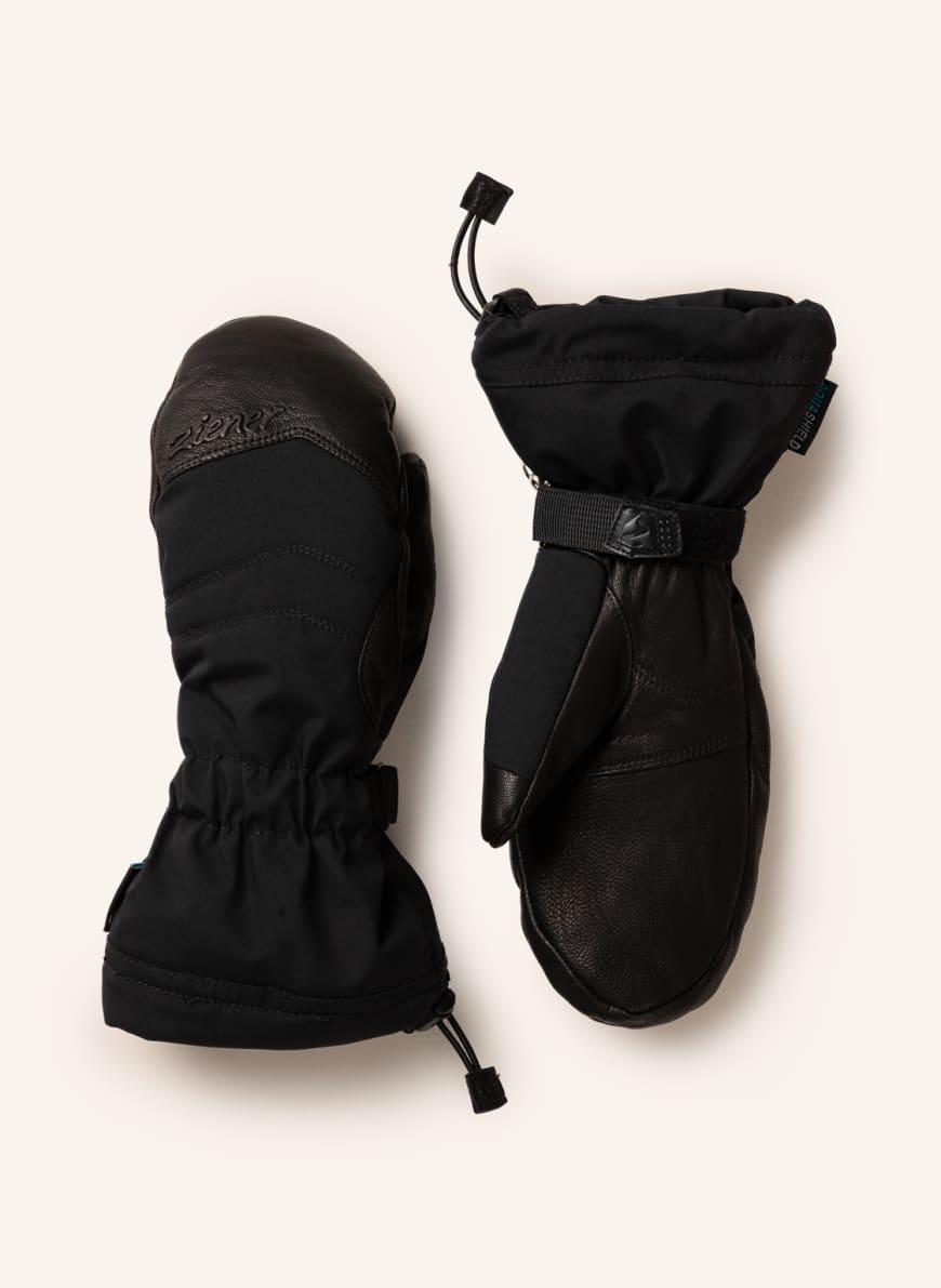 ziener Ski gloves KILATI with leather, Color: BLACK(Image 1)