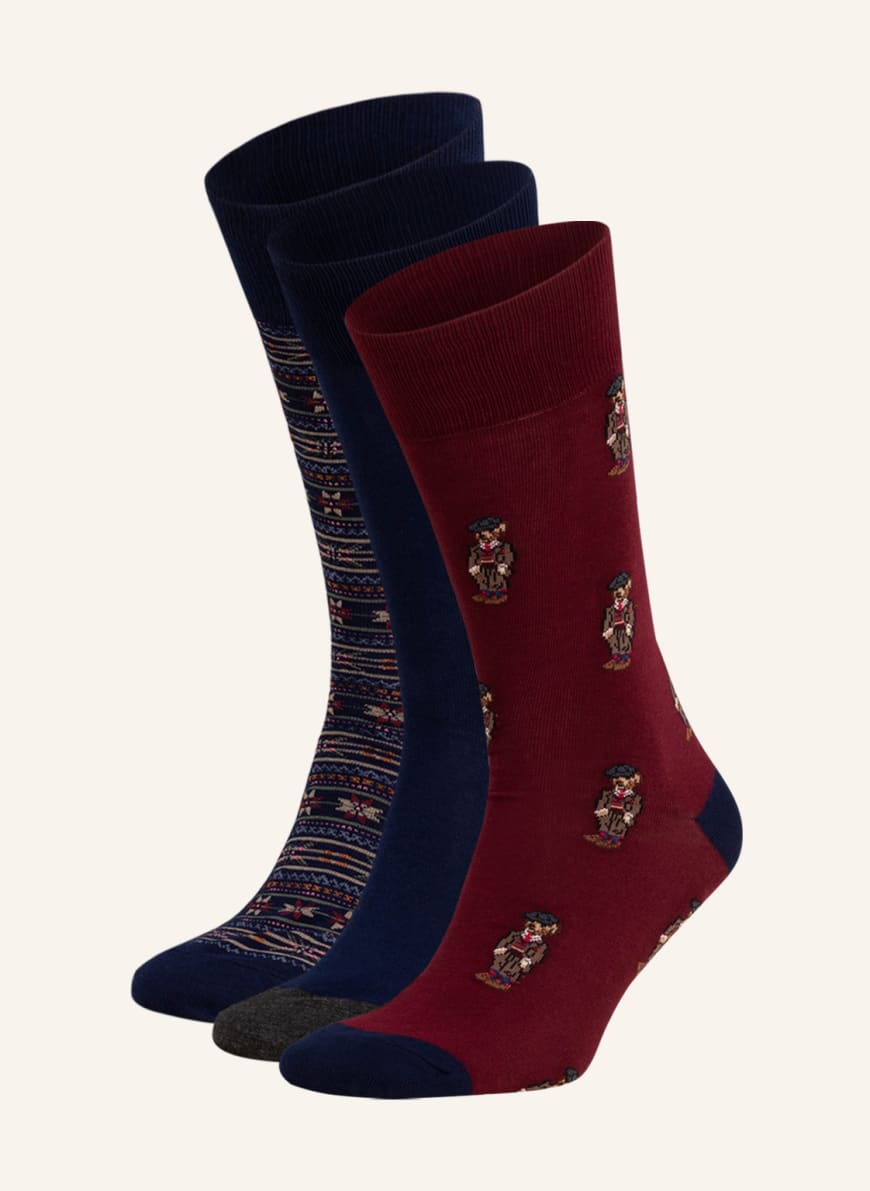 POLO RALPH LAUREN 3-pack socks with gift box, Color: 001 GB HERITAGE ICONS (Image 1)