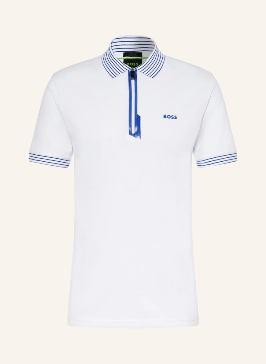 BOSS Poloshirt PHILIX Slim Fit im Materialmix, Farbe: WEISS (Bild 1)