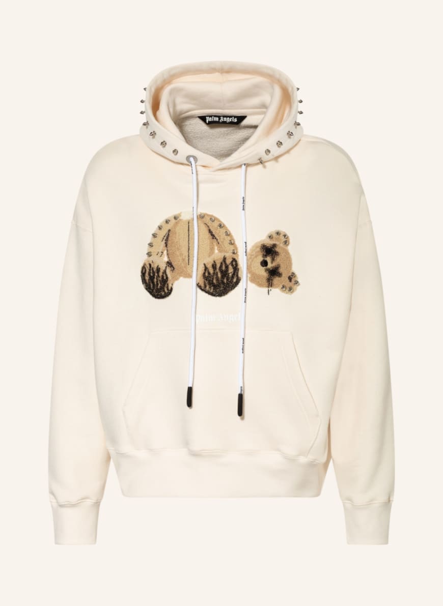 Palm Angels Oversized hoodie with rivets , Color: CREAM (Image 1)