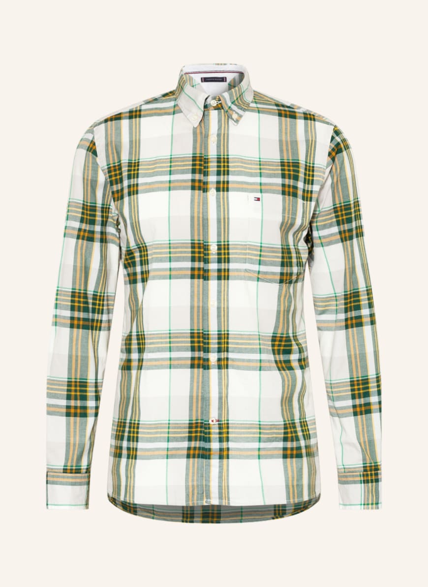 TOMMY HILFIGER Hemd Regular Fit, Farbe: DUNKELGRÜN/ HELLGRAU/ DUNKELGELB (Bild 1)