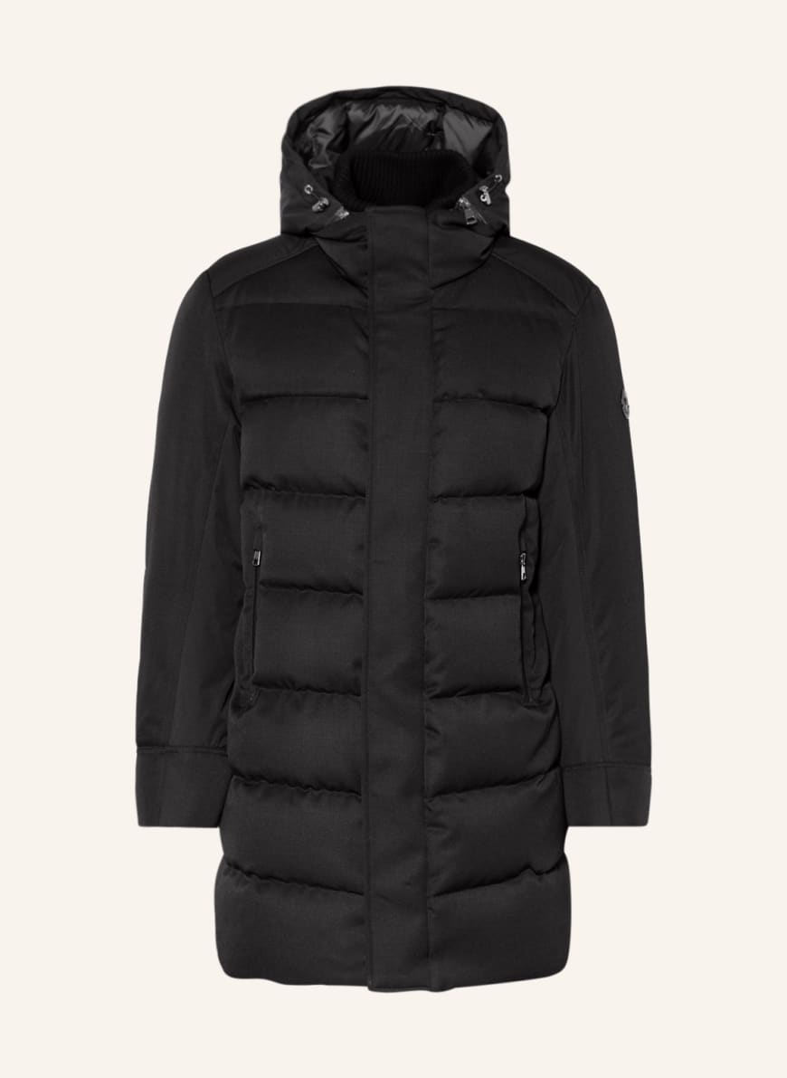 MONCLER Down coat CLAUDEL with detachable hood, Color: BLACK (Image 1)