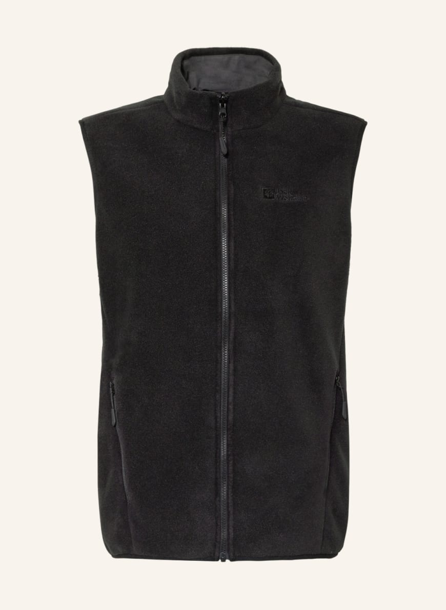 Jack Wolfskin Fleece vest WALDSTEIG, Color: BLACK (Image 1)