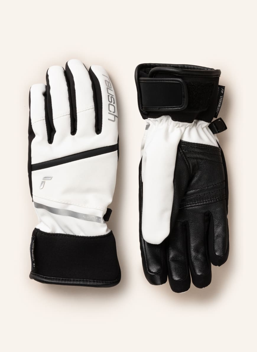 reusch Ski gloves TESSA STORMBLOXX™ with leather, Color: WHITE/ BLACK(Image 1)