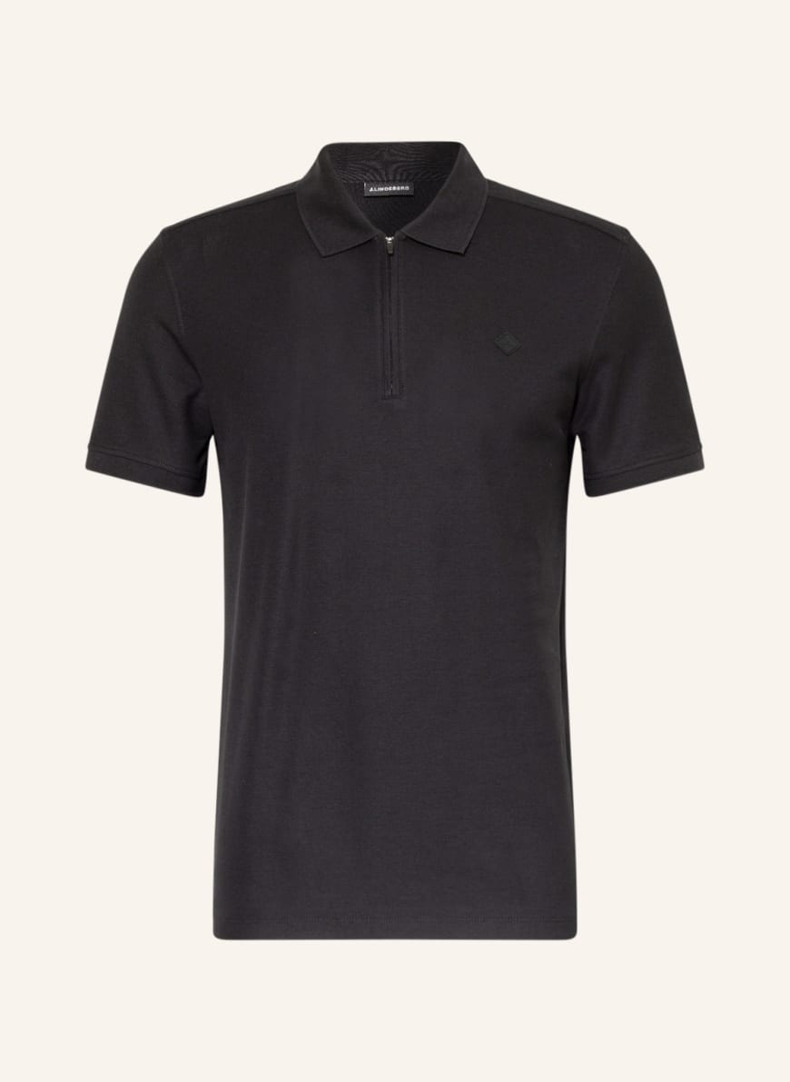 J.LINDEBERG Piqué polo shirt ARLO, Color: BLACK (Image 1)
