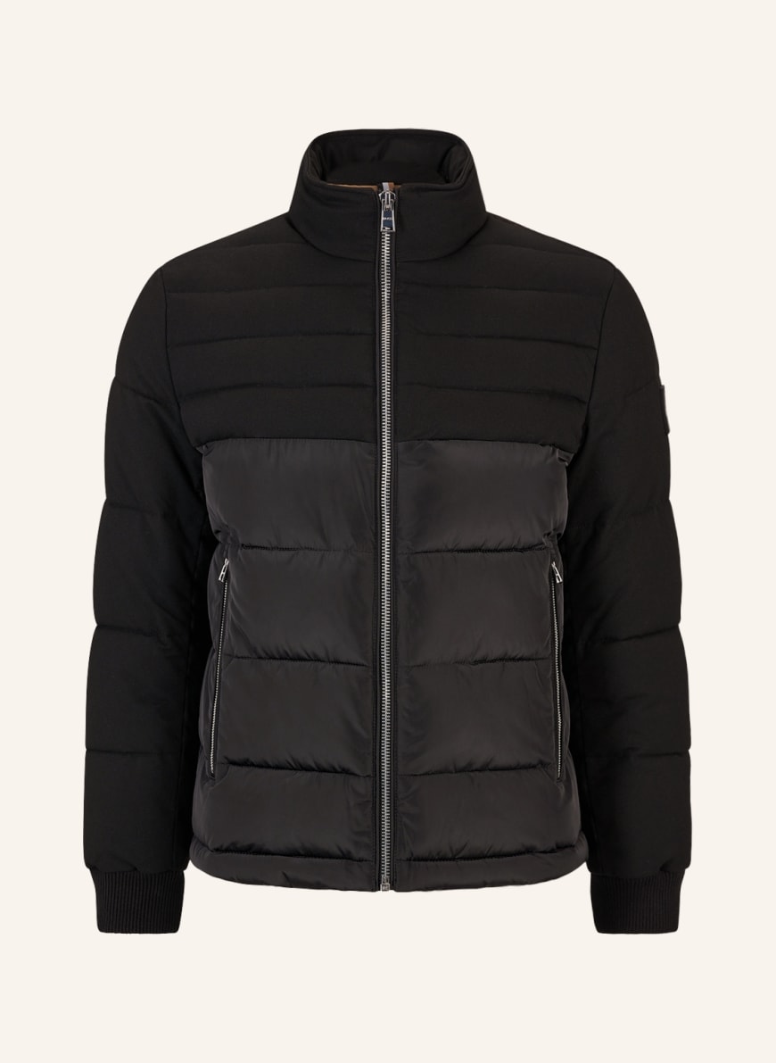 BOSS Quilted jacket CATO in mixed materials , Color: BLACK (Image 1)