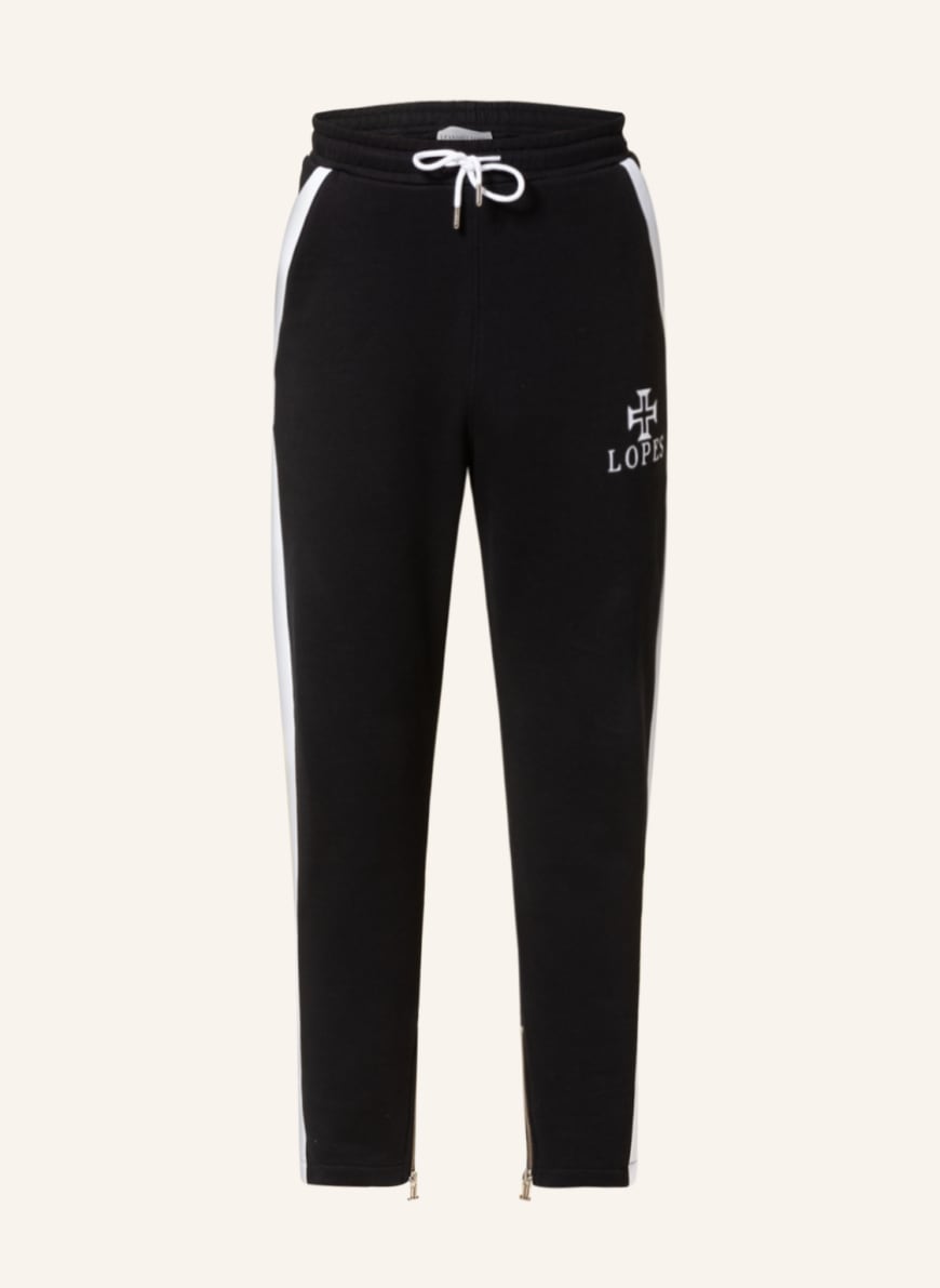 LEANDRO LOPES Sweatpants , Color: BLACK/ WHITE (Image 1)