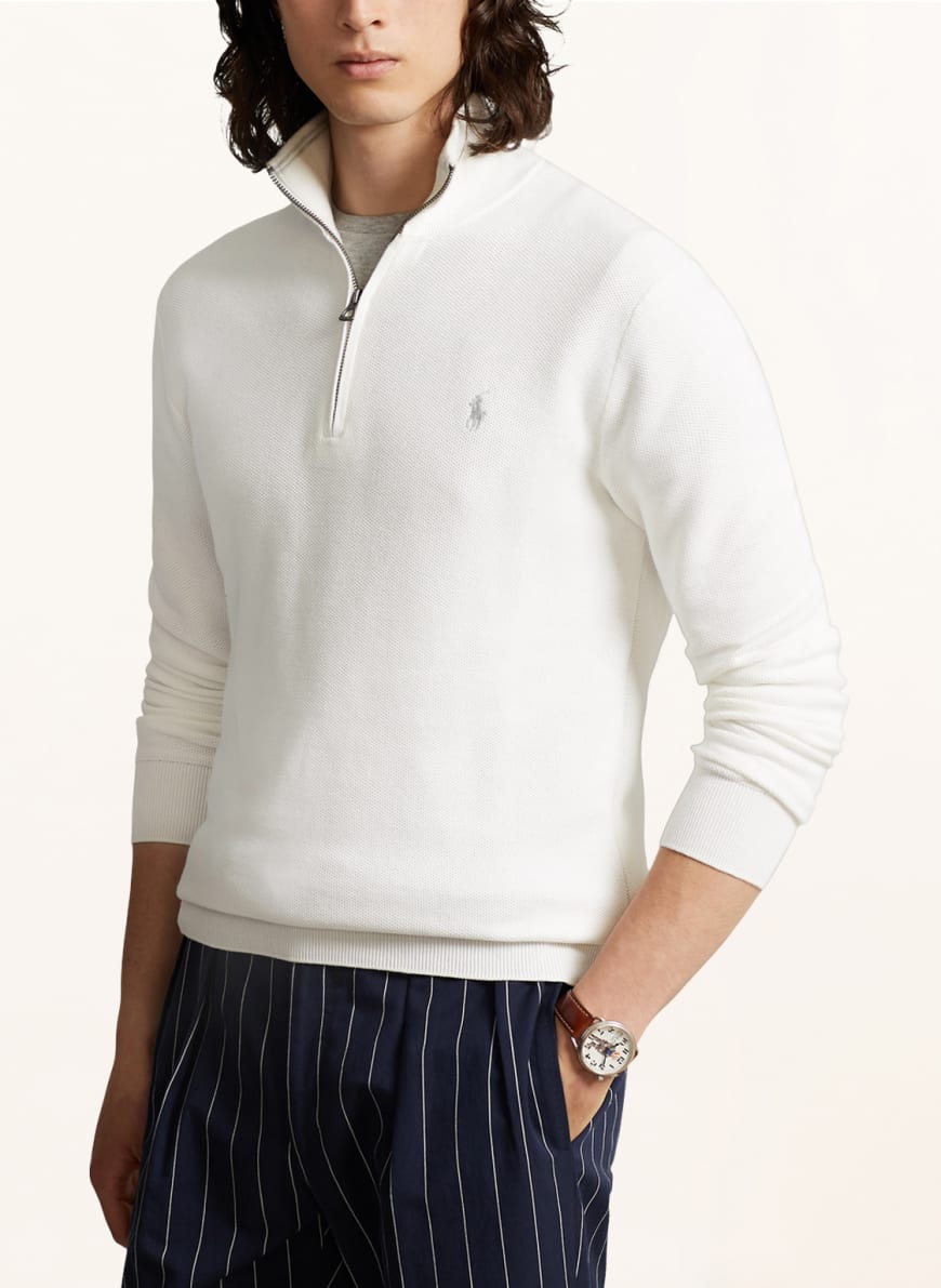 POLO RALPH LAUREN Half-zip sweater in white | Breuninger