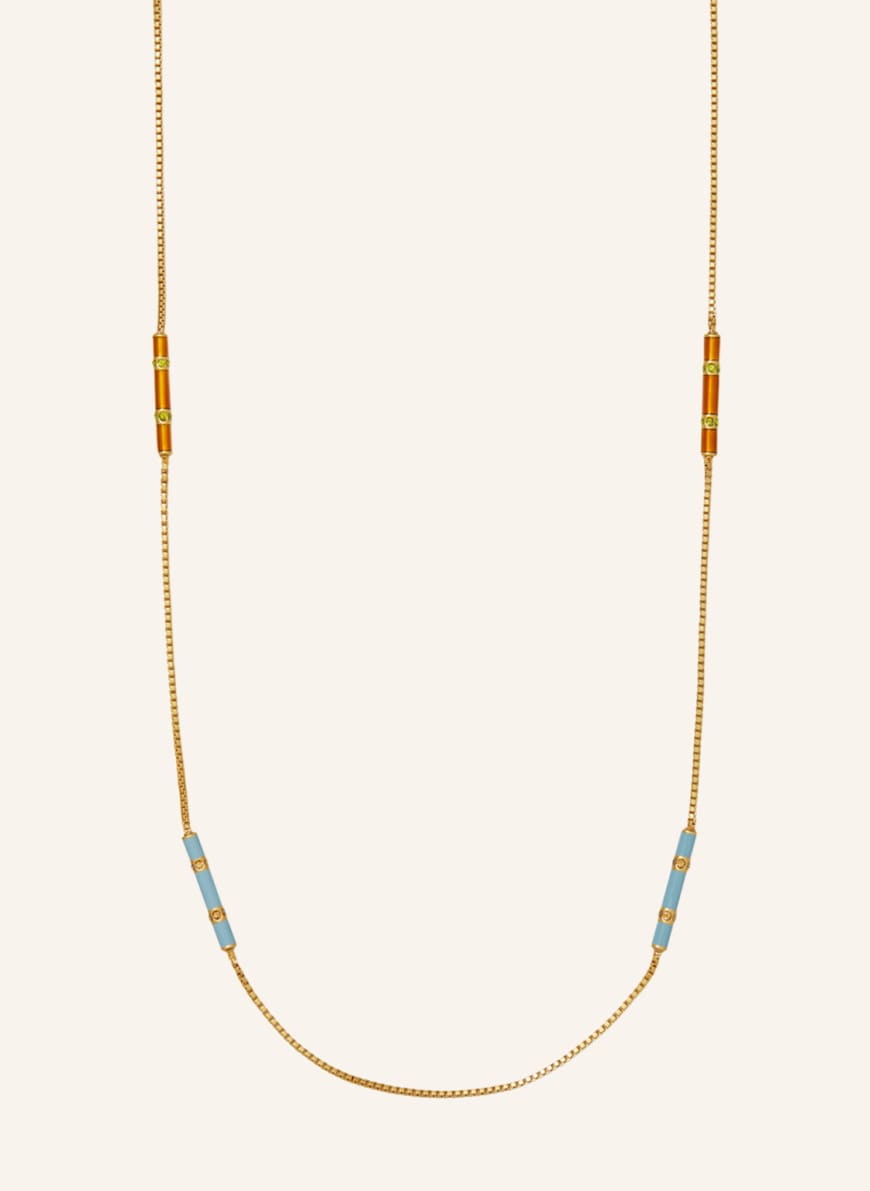 TORY BURCH Halskette KIRA, Farbe: GOLD/ HELLBLAU/ COGNAC (Bild 1)