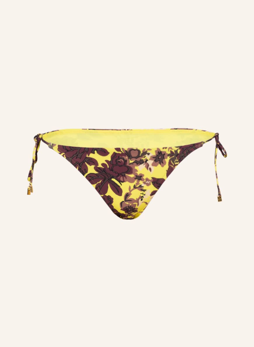 TORY BURCH Triangel-Bikini-Hose mit UV-Schutz 50+, Farbe: GELB/ BRAUN (Bild 1)