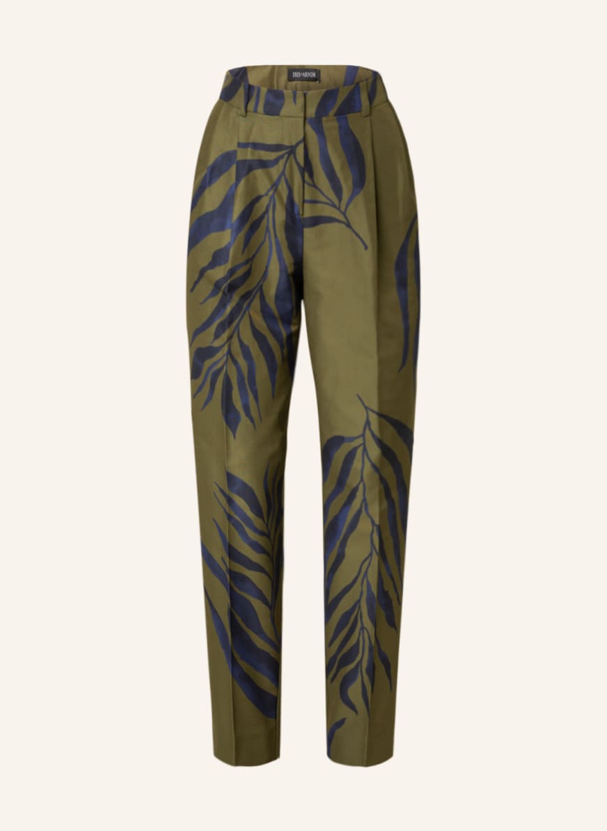 IRIS von ARNIM Pants BERNA with silk, Color: GREEN/ DARK BLUE (Image 1)