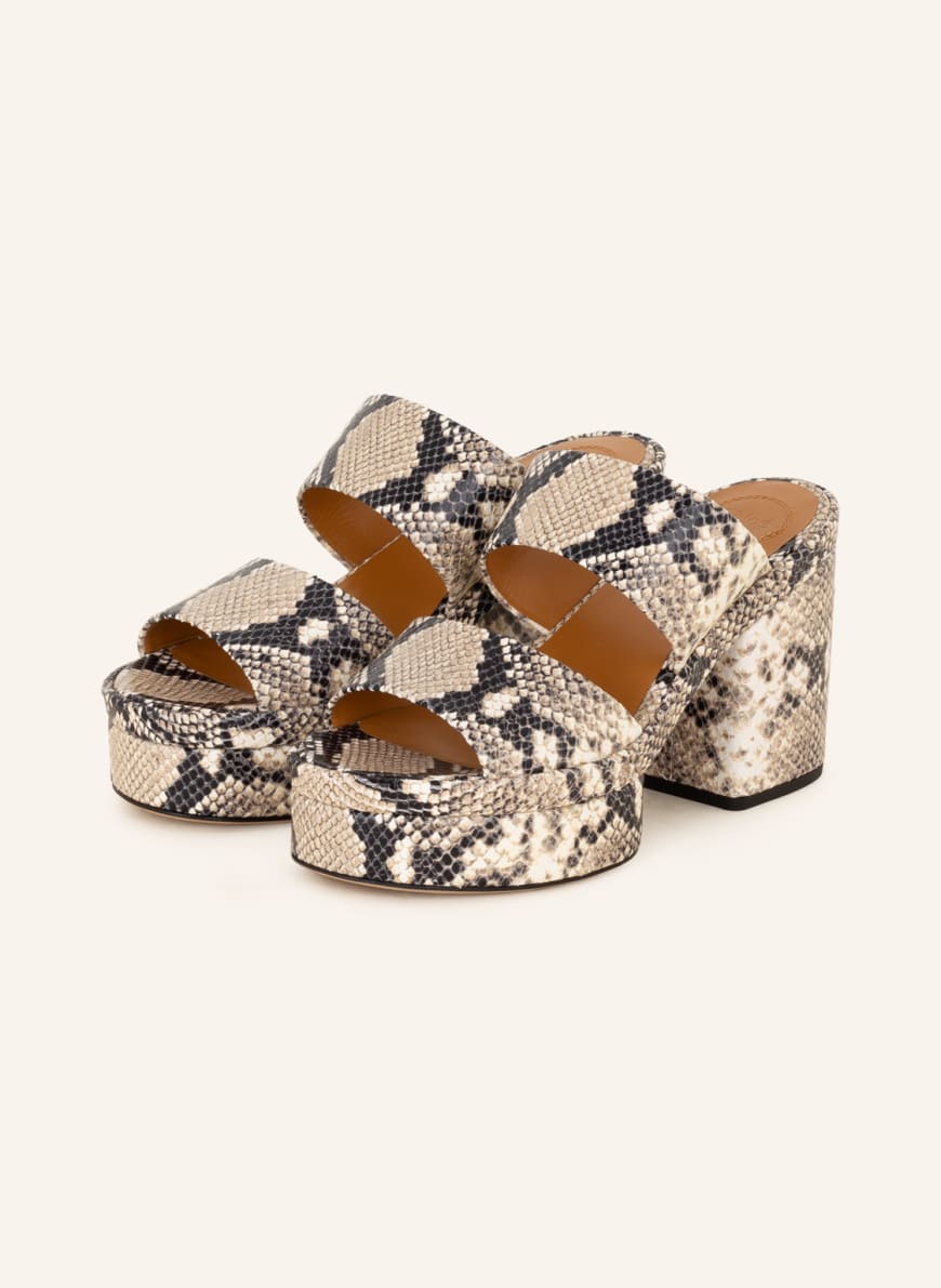 Chloé Mules ODINA, Color: BEIGE/ BLACK/ WHITE(Image 1)