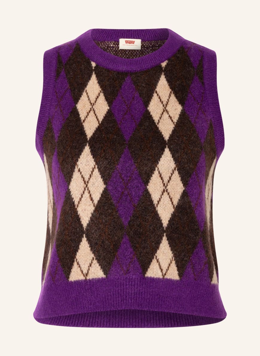 Levi's® Sweater vest, Color: PURPLE/ CREAM/ DARK BROWN (Image 1)