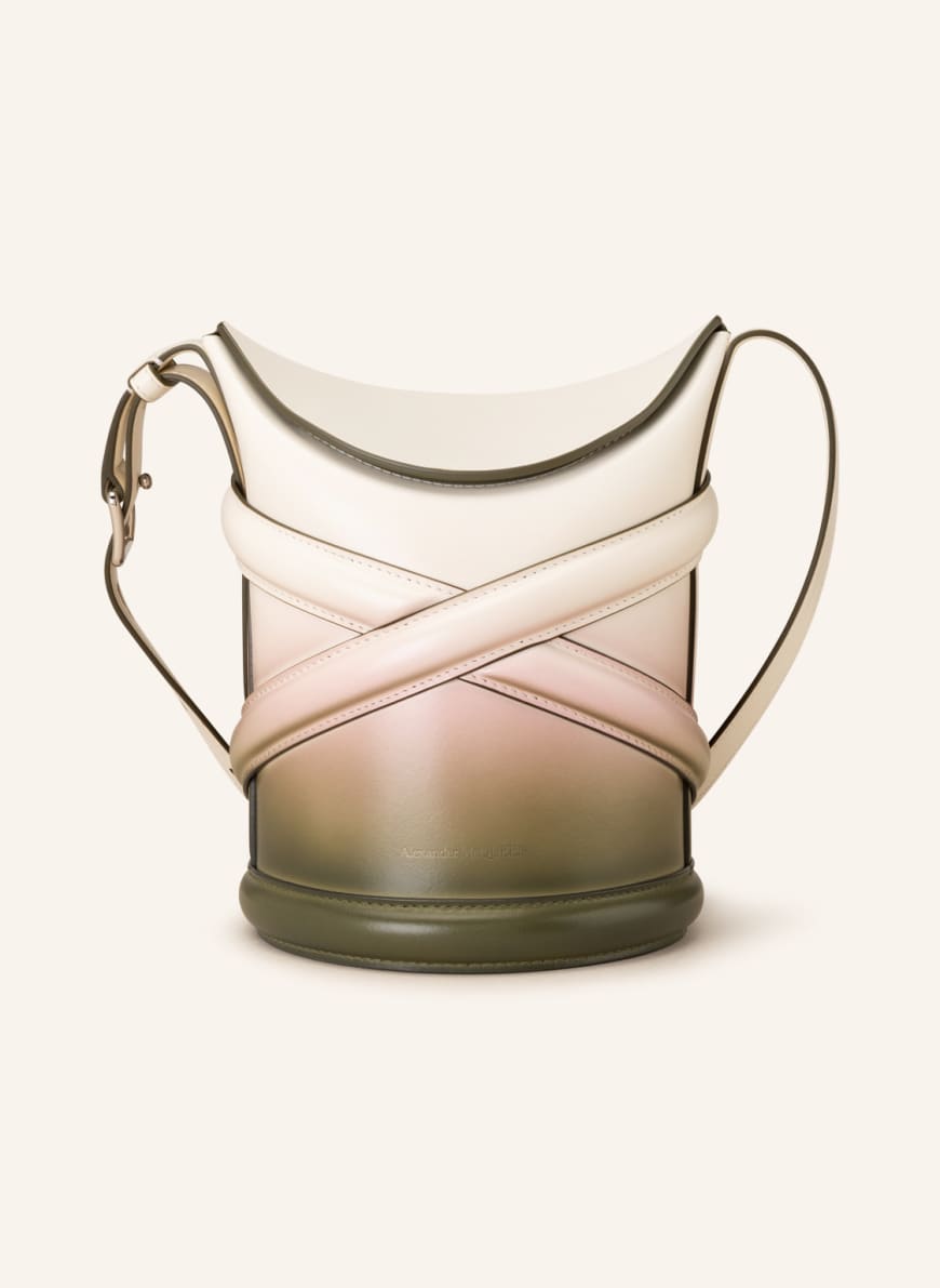 Alexander McQUEEN Crossbody bag THE CURVE , Color: CREAM/ PINK/ GREEN (Image 1)