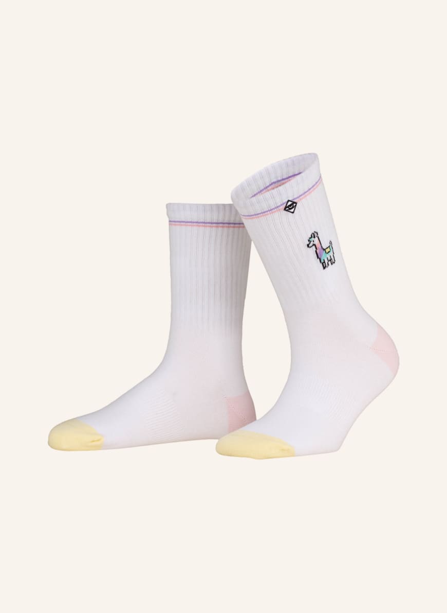 J.CLAY Socks LAMA, Color: WHITE(Image 1)