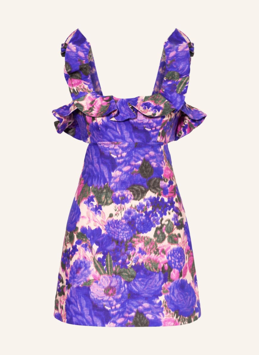 ZIMMERMANN Leinenkleid HIGH TIDE , Farbe: BLAU/ PINK/ NUDE (Bild 1)