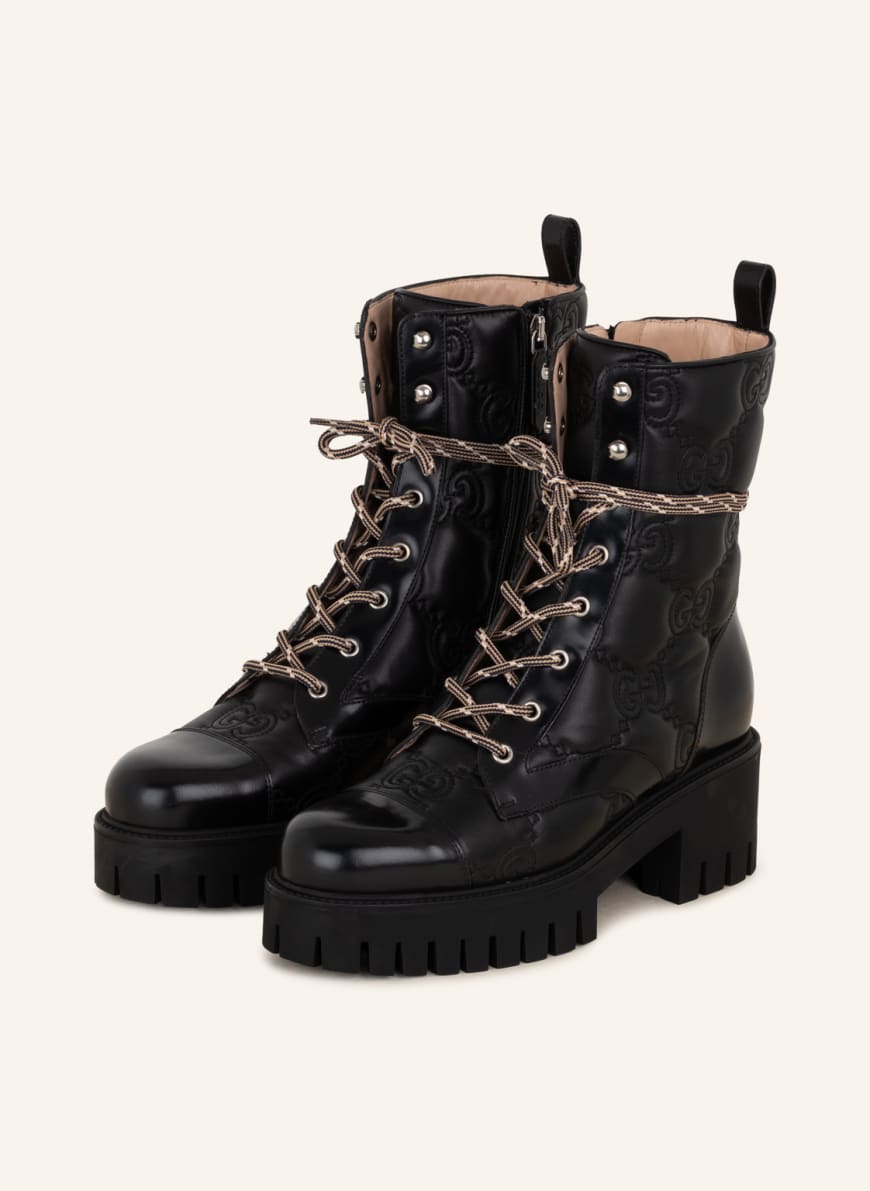 GUCCI Lace-up boots, Color: 1000 NERO/NERO/NERO (Image 1)