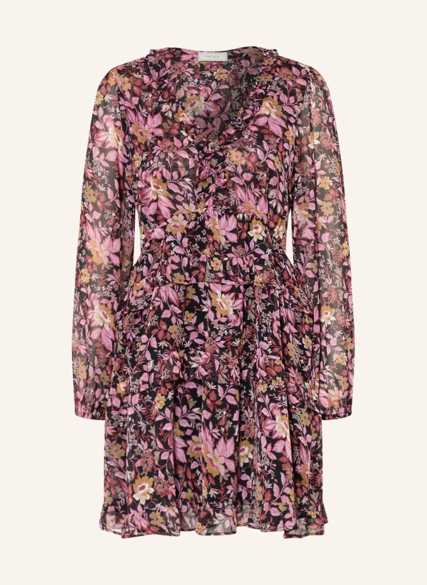 NEO NOIR Kleid VIDDI mit Rüschen, Farbe: HELLROT/ ALTROSA/ SCHWARZ (Bild 1)