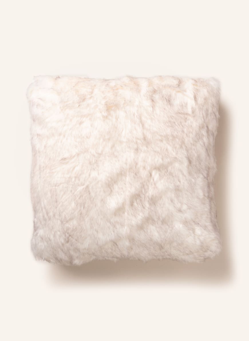 Star Home Faux fur decorative cushion, Color: CREAM/ LIGHT GRAY (Image 1)