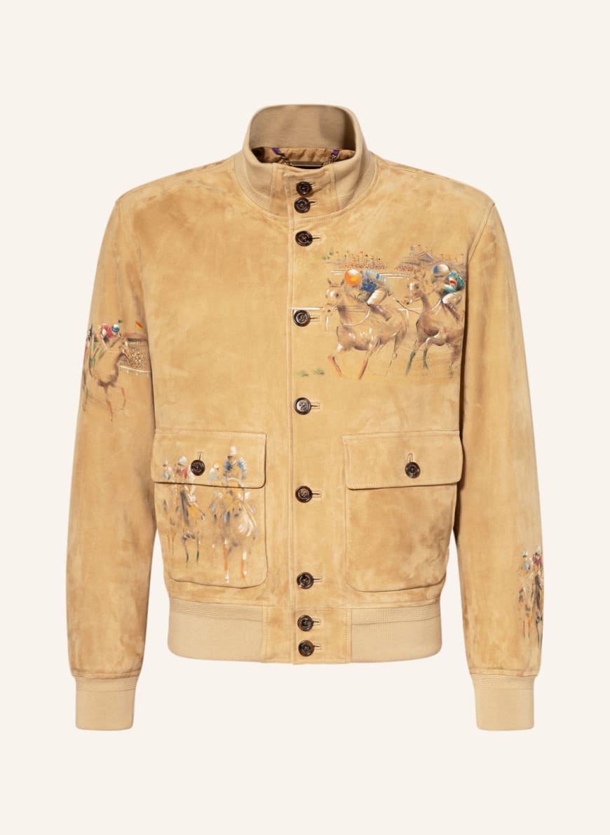 RALPH LAUREN PURPLE LABEL Leather jacket in light brown | Breuninger