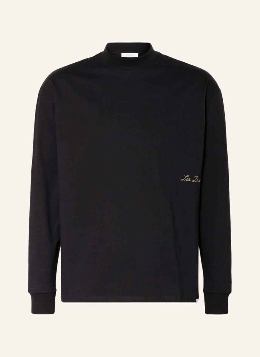 LES DEUX Long sleeve shirt CLARK, Color: BLACK (Image 1)