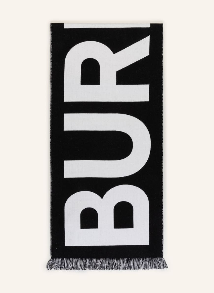 BURBERRY Scarf, Color: BLACK/ LIGHT GRAY (Image 1)