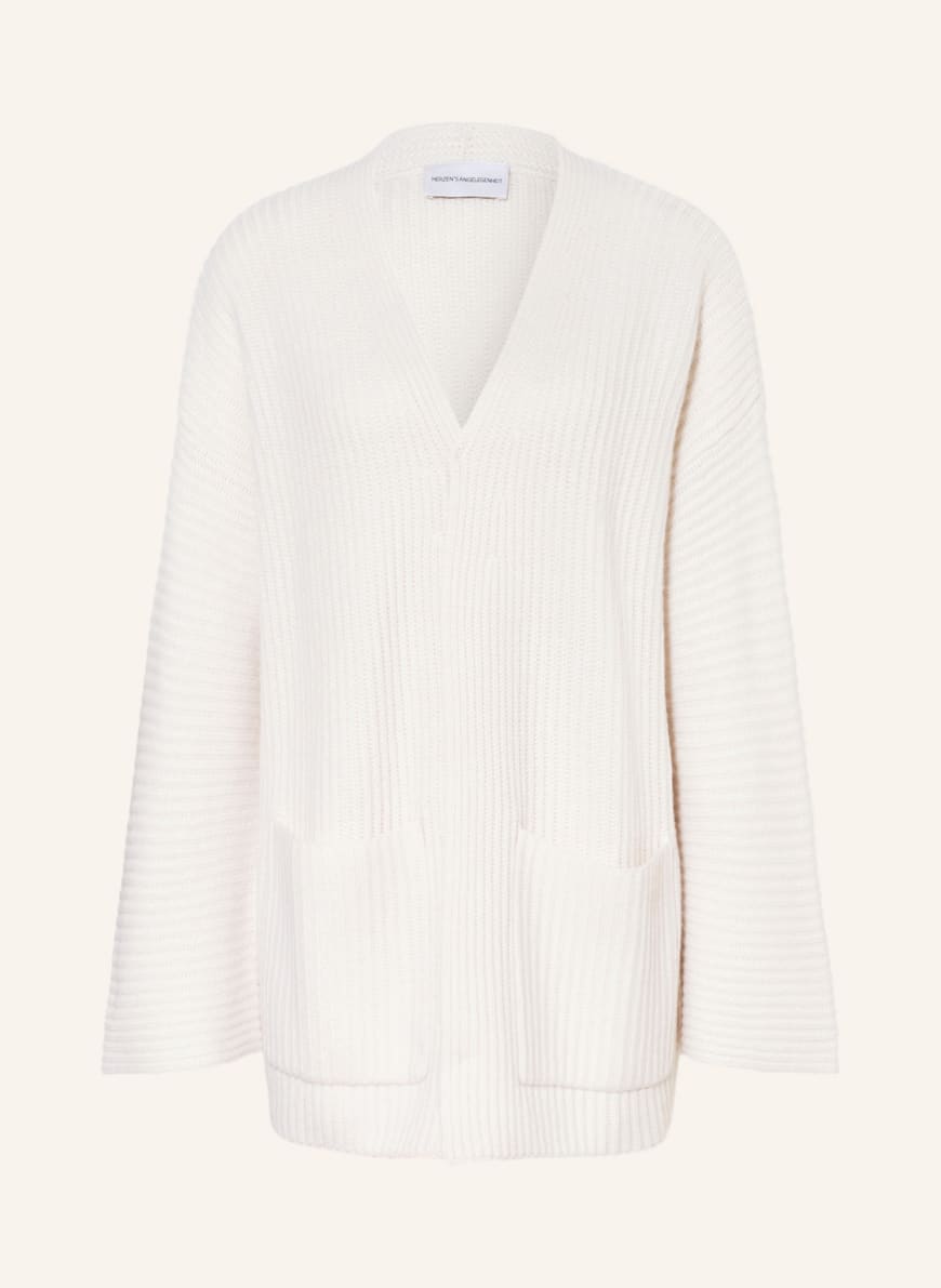 HERZEN'S ANGELEGENHEIT Knit cardigan with cashmere, Color: WHITE(Image 1)