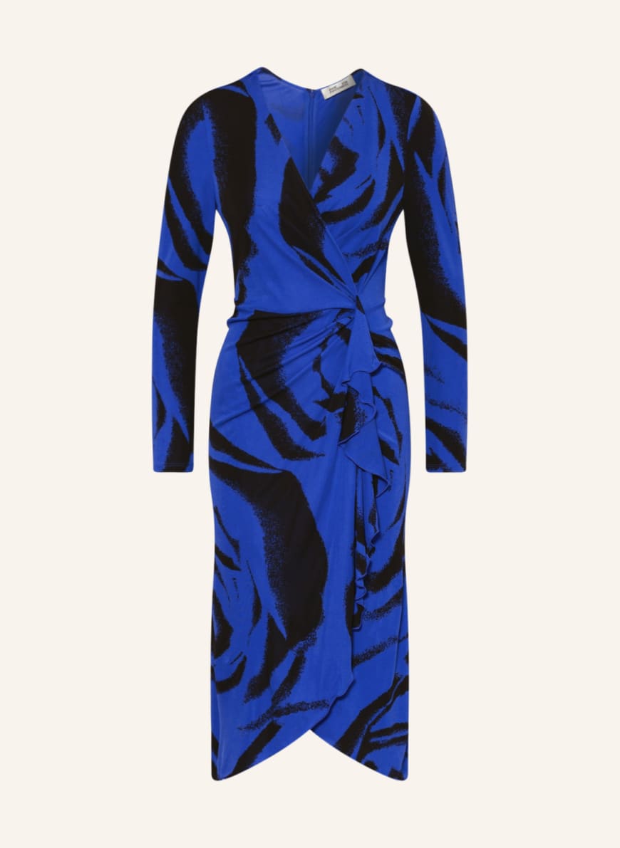 DIANE VON FURSTENBERG Kleid ARADIA in Wickeloptik, Farbe: BLAU/ SCHWARZ (Bild 1)