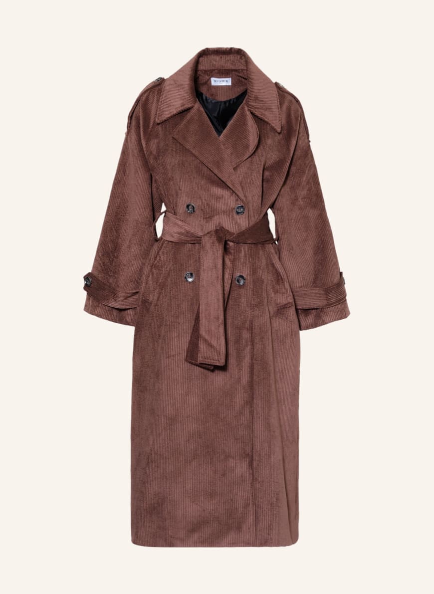 MUSIER PARIS Trench coat MYRIAM made of corduroy, Color: BROWN (Image 1)