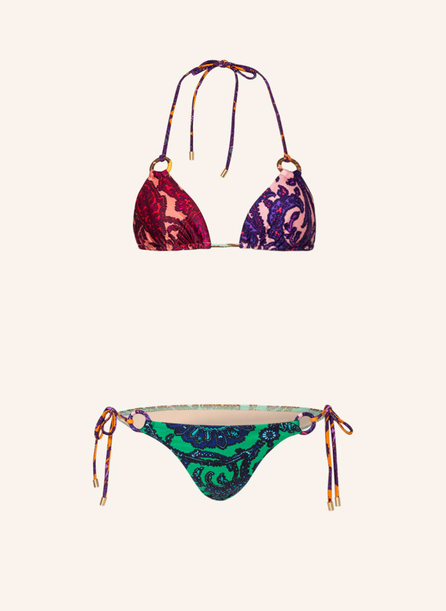 ZIMMERMANN Triangle bikini TIGGY , Color: GREEN/ BROWN/ PURPLE (Image 1)