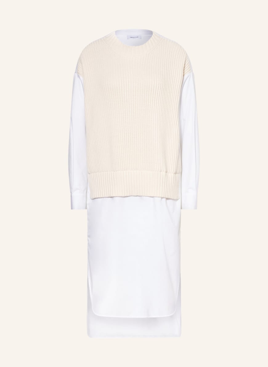 FABIANA FILIPPI Dress in mixed materials, Color: ECRU/ WHITE (Image 1)