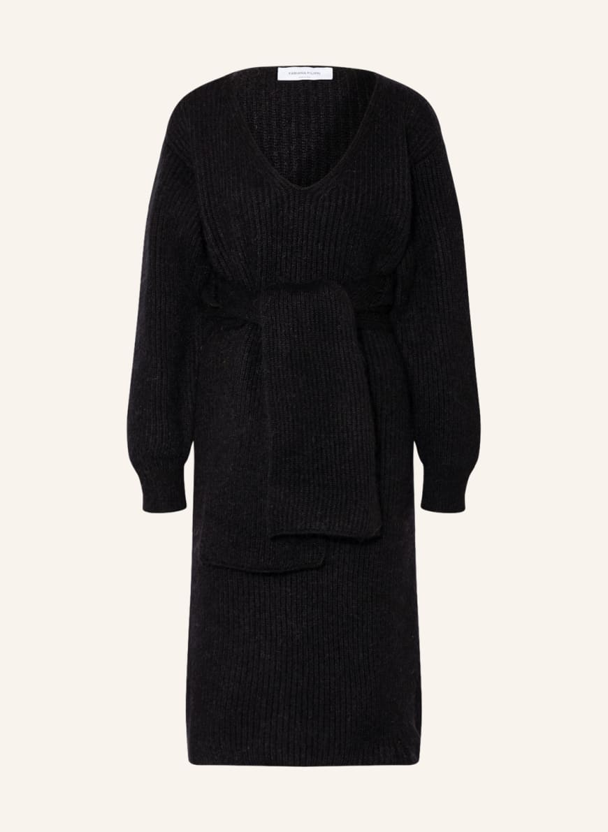 FABIANA FILIPPI Knit dress with merino wool and cashmere, Color: BLACK (Image 1)