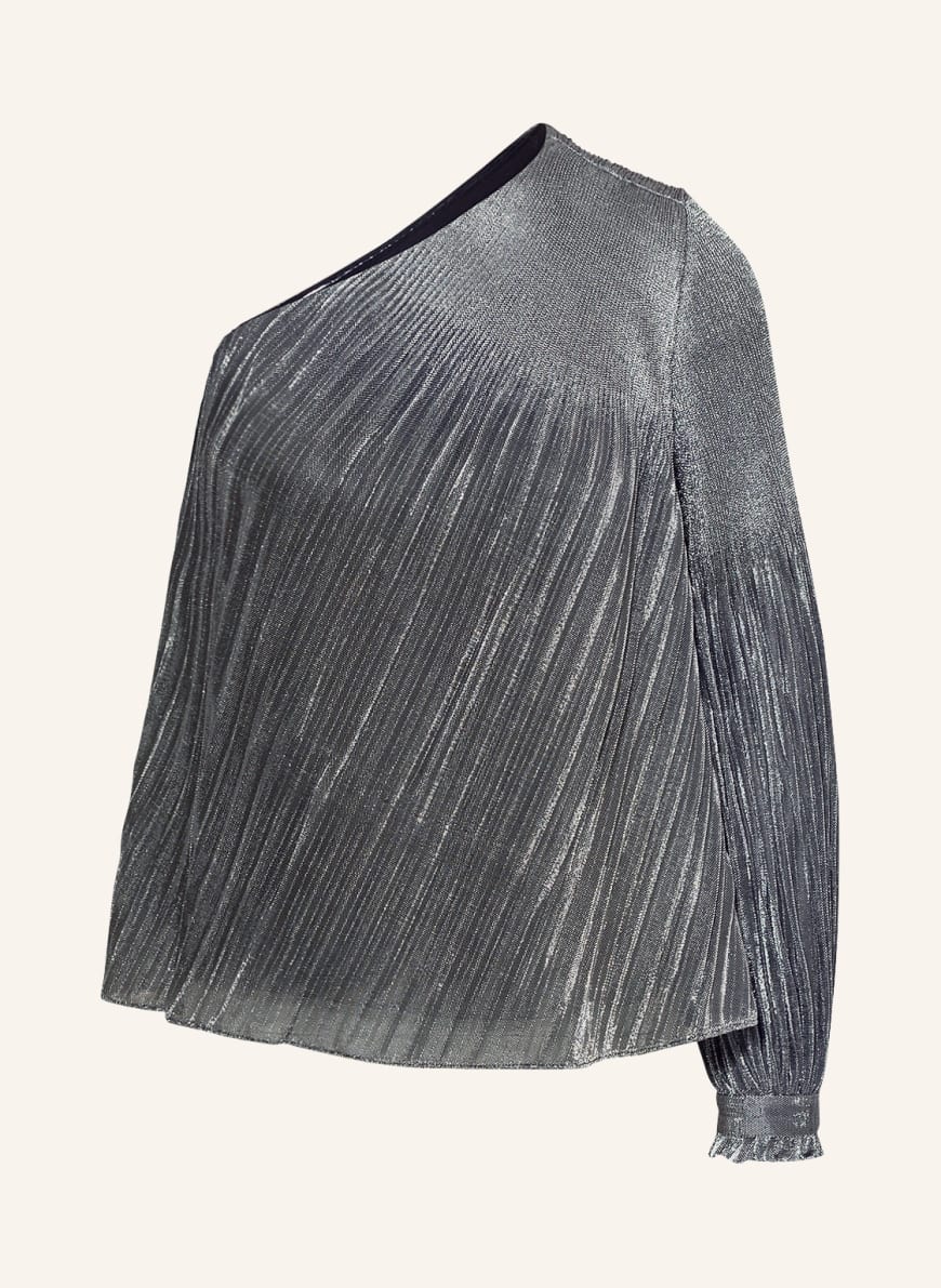 CLAUDIE PIERLOT One-Shoulder-Bluse BAPSODIE mit Glitzergarn, Farbe: SILBER (Bild 1)
