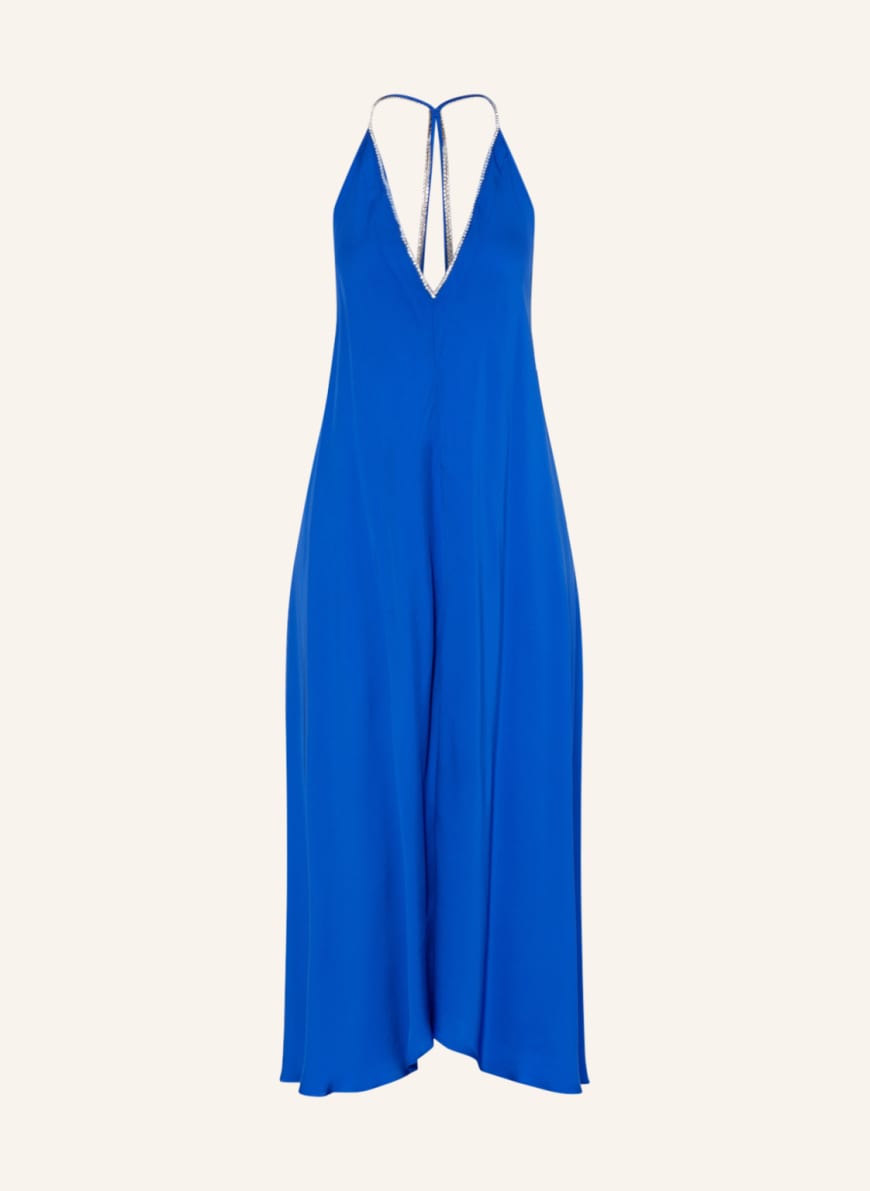 REISS Satinkleid MILA mit Schmucksteinen , Farbe: BLAU (Bild 1)