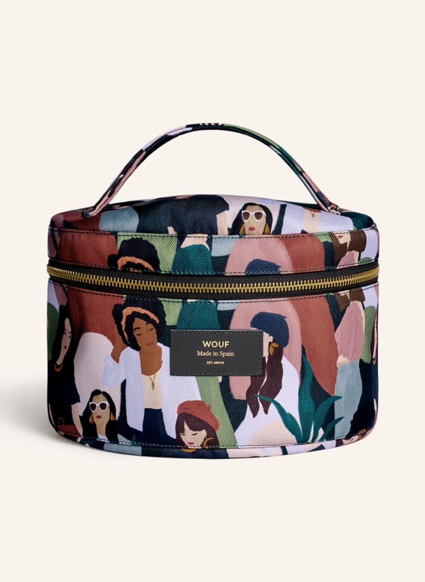 WOUF Kosmetiktasche GINA XL, Farbe: GRÜN/ HELLORANGE/ DUNKELORANGE (Bild 1)