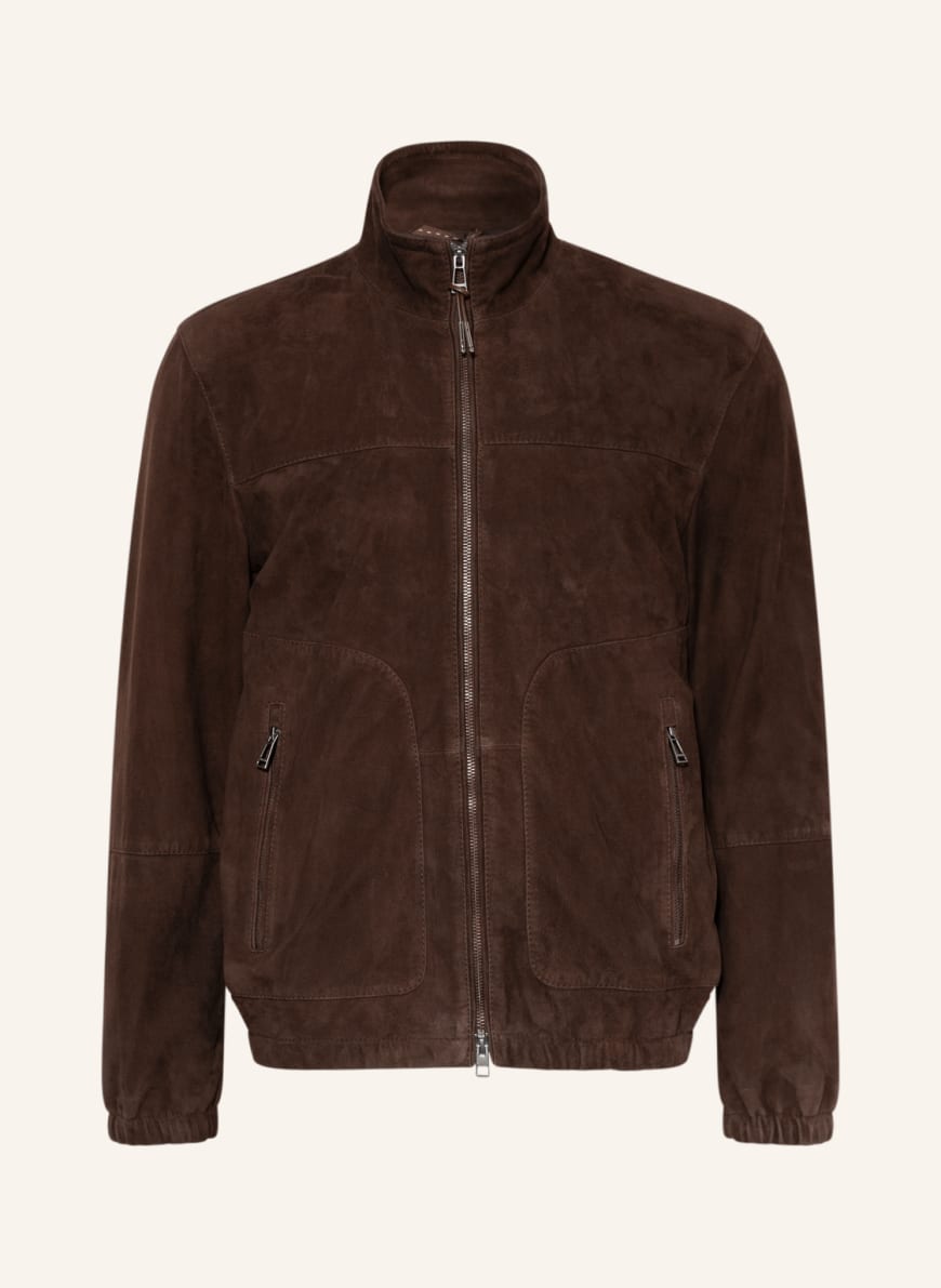 windsor. Leather jacket , Color: DARK BROWN (Image 1)