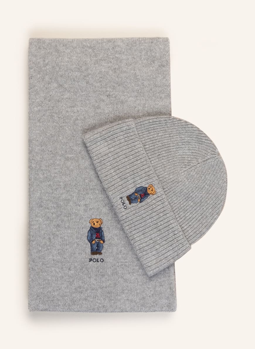POLO RALPH LAUREN Set: Scarf and hat , Color: GRAY (Image 1)