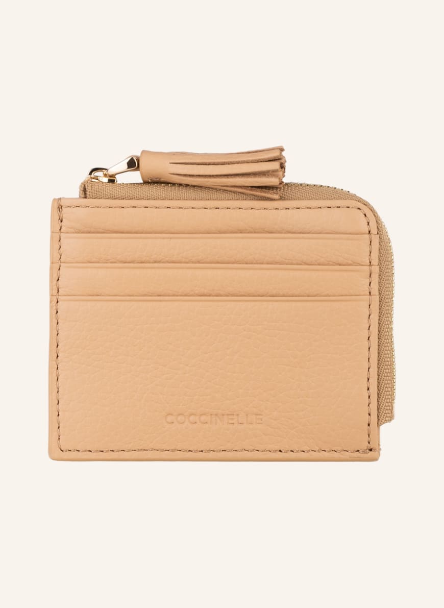 COCCINELLE Card case with coin compartment, Color: CAMEL (Image 1)