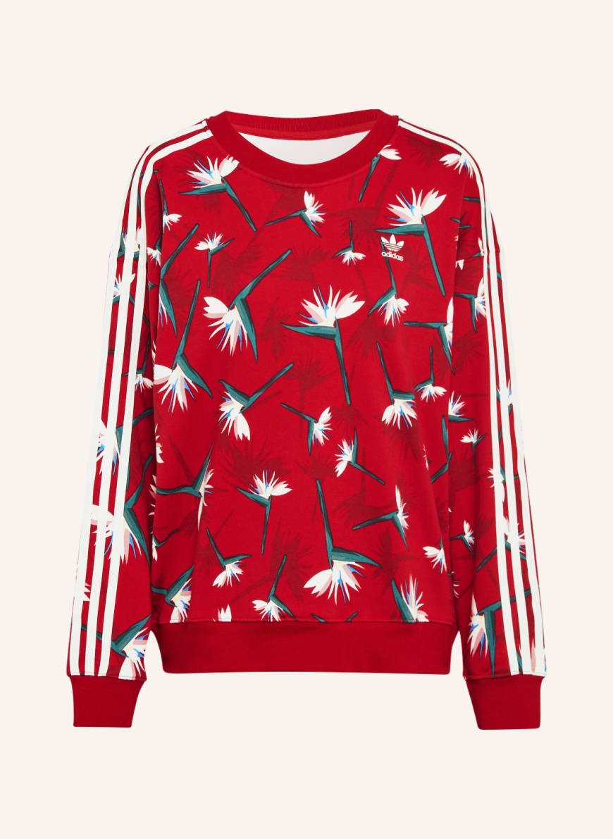 adidas Originals Bluza nierozpinana THEBE MAGUGU CREW, Kolor: CZERWONY/ ZIELONY/ PETROL (Obrazek 1)