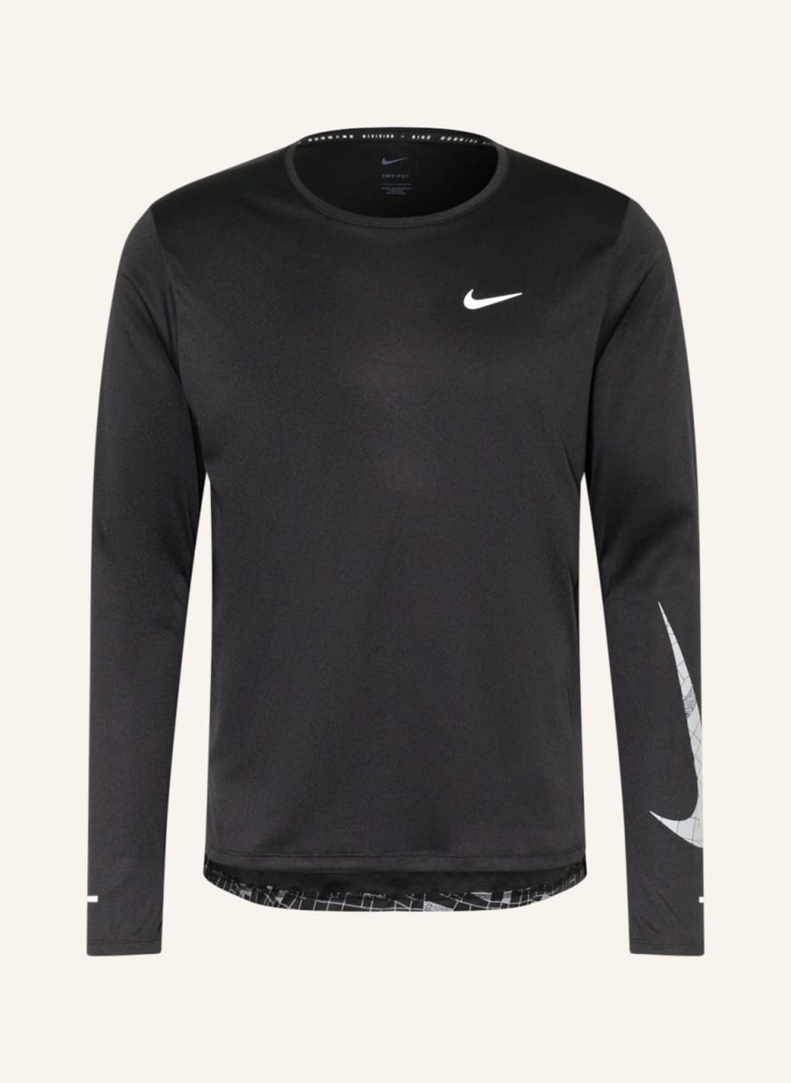 Nike Running shirt DRI-FIT MILER RUN DIVISION, Color: BLACK (Image 1)