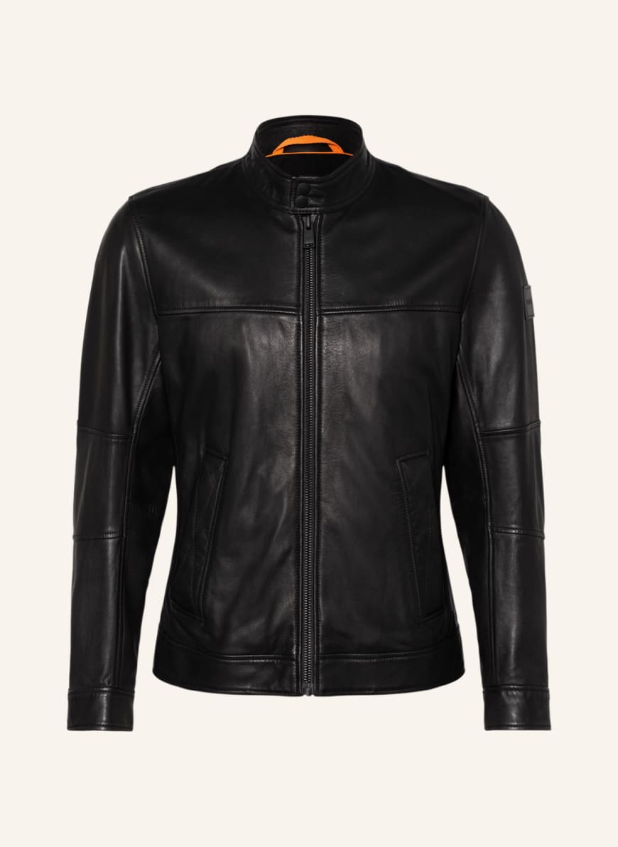 BOSS Leather jacket JOSEP2, Color: DARK BROWN(Image 1)