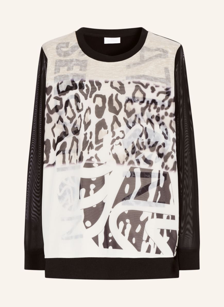 SPORTALM Sweatshirt in mixed materials , Color: BLACK/ WHITE/ BEIGE(Image 1)