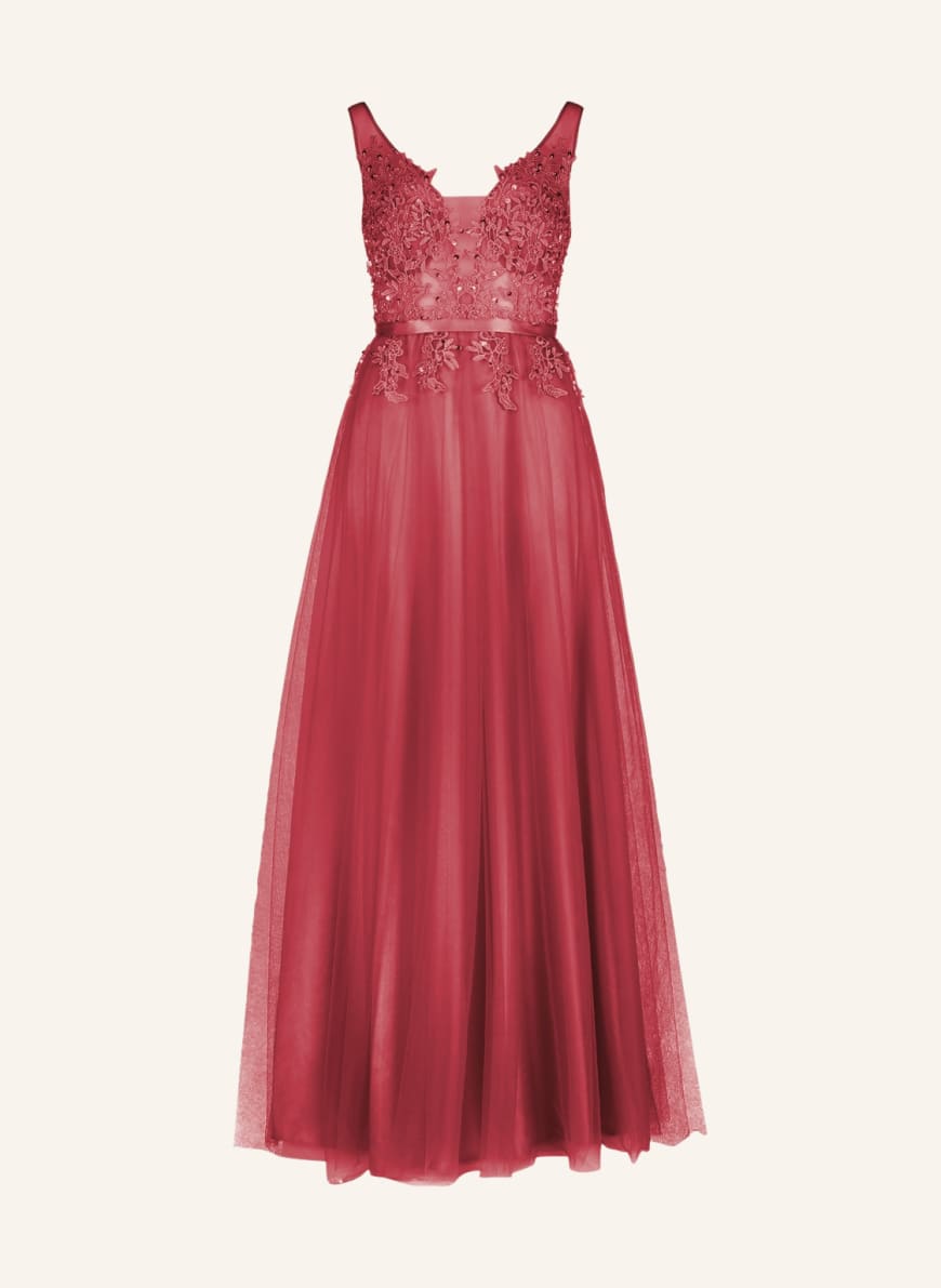 VM VERA MONT Evening dress with decorative gems, Color: DARK RED(Image 1)
