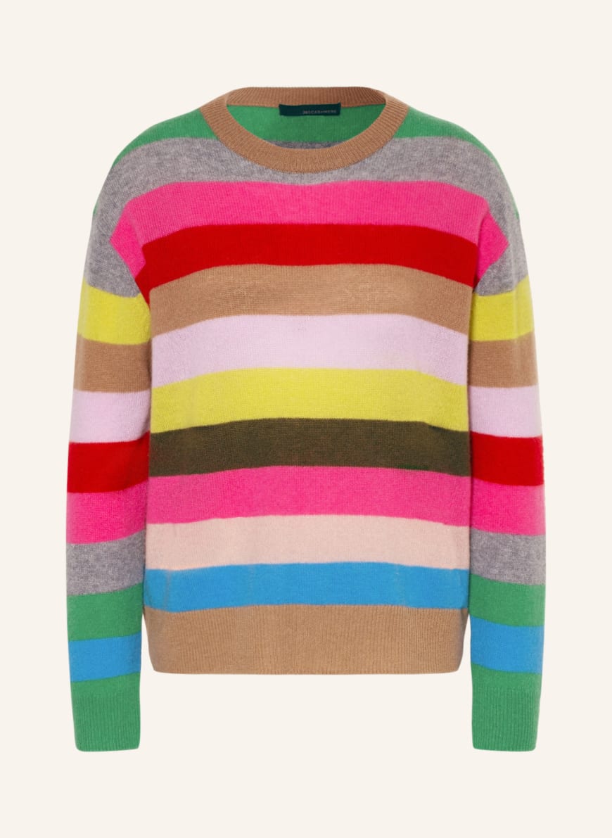 360CASHMERE Cashmere-Pullover LEXIE, Farbe: PINK/ ROT/ GRAU(Bild 1)