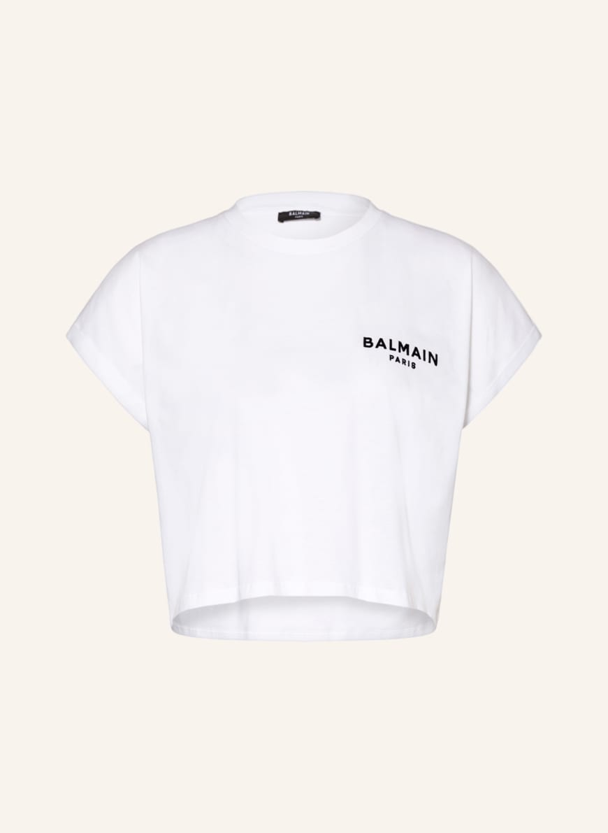 BALMAIN Cropped shirt, Color: WHITE(Image 1)